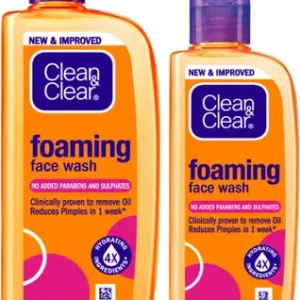 Clean & Clear Foaming Face wash 390ml| Clinically proven| (390 ml)