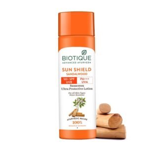 Biotique Bio Sandalwood Sunscreen Ultra Soothing Face Lotion, SPF 50+ |Ultra Protective Lotion| Keeps Skin Soft, Fair and Moisturized| Water Resistant| For...