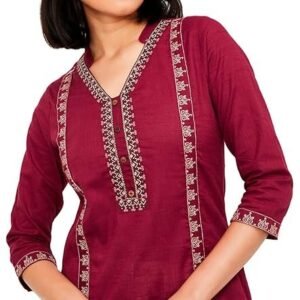 Max Women's Cotton Blend Floral Regular Kurta