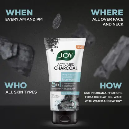Joy Skin Purifying & Deep Detox Activated Charcoal Face Wash  (300 ml)