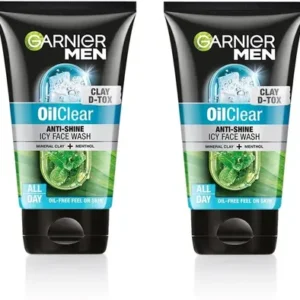 Garnier Men Oil Clear Deep Cleansing, with Menthol and Mineral Clay Face Wash  (300 g)