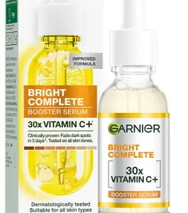 GARNIER Bright Complete 30X Vitamin C Face Serum, Glows Skin & Reduces spots, Unisex  (50 ml)