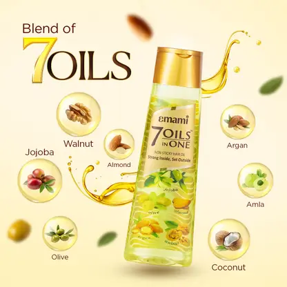 EMAMI 7 Oils in One Hair Oil | Makes Hair 20x Stronger and Manageable Hair Oil  (500 ml)