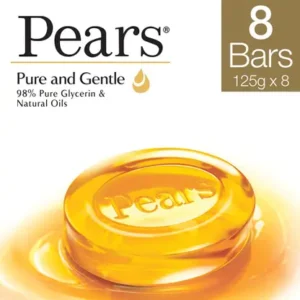 Pears Pure & Gentle Soap Bar ,Paraben-Free For Soft Skin  (8 x 125 g)