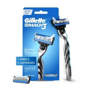GILLETTE Mach 3 Shaving Razor + 2 Cartridges