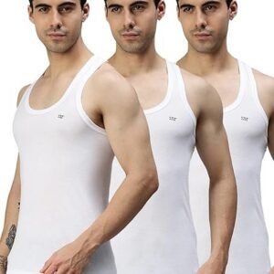 Lux Cozi Men's White Round Neck- Pack of 3